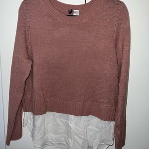 Knitted pink sweater